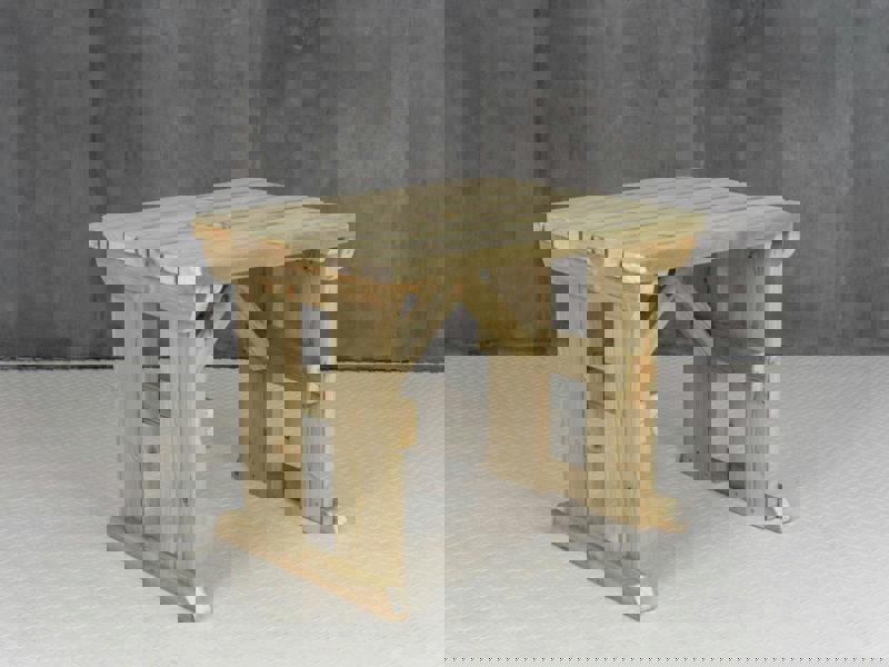 Hollies Rounded Wooden Garden Table – Outdoor Picnic Dining Desk for Gardens, Patios, and Backyards