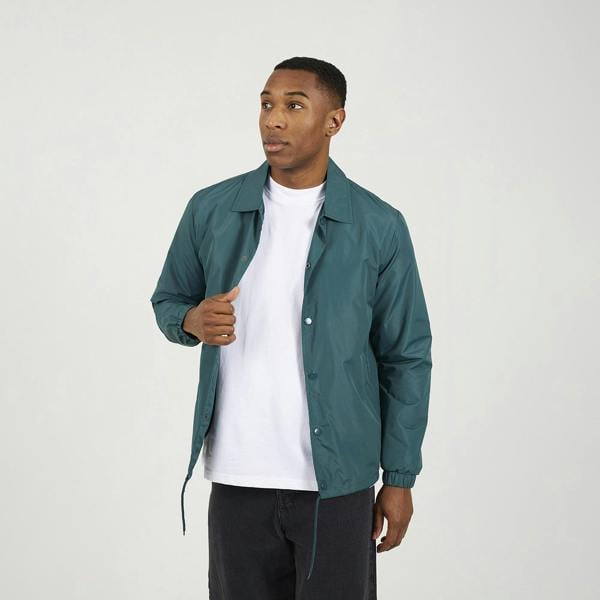 Brave Soul Green Lightweight Coach Style Jacket - Green Image 1