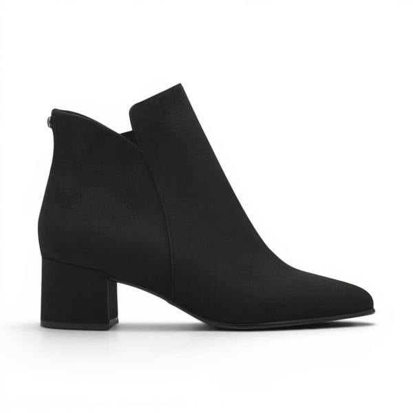 Tamaris Women's Black Faux Heeled Ankle Boots - 25354-43