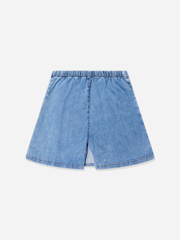 Childsplay Basics Girls Denim Pleated Skort in Blue