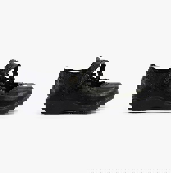 Boulevard L435A Womens Touch Fasten Extra-Wide Shoes Black