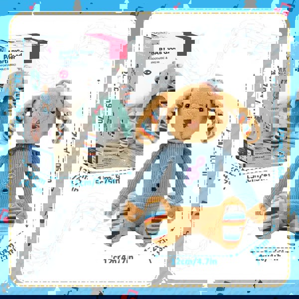 deAO Toys Interactive Baby Musical Plush Toy- Touch Sensor Stuffed Animal with Songs