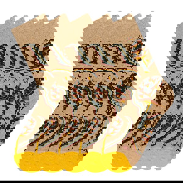 Anysox 5 Pairs Size 5-9 Fashion Socks Combed Cotton Art Abstract Round Flowers Oil Painting Novelty Happy Funny Christmas Gift for Women