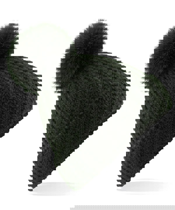 Beechfield Women's Verbier Chunky Rib Knit Acrylic Pom Beanie {BC413}