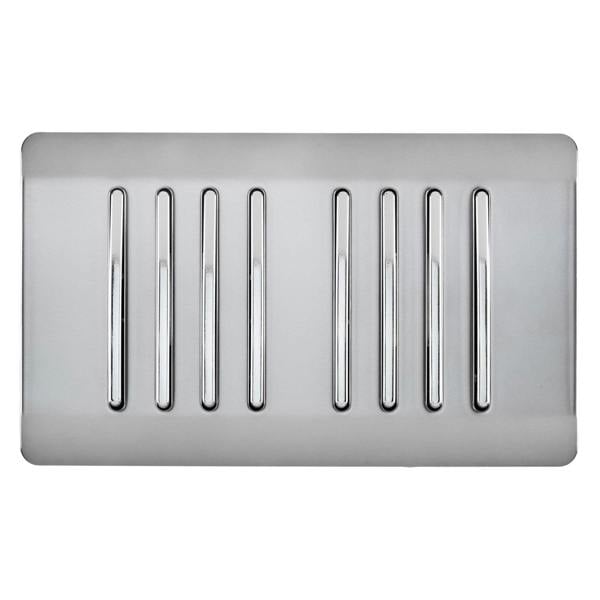Trendi Switch 8 Gang 1 or 2 Way Light Switch in Brushed Steel