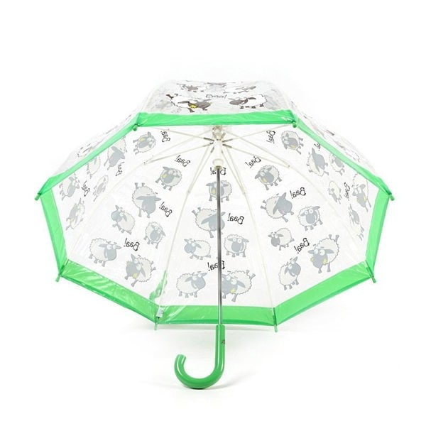 Bugzz Clear Sheep Print Kids Umbrella Under Canopy