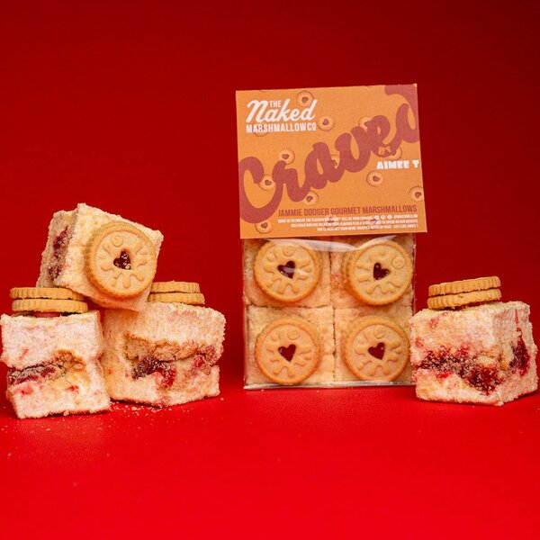 The Naked Marshmallow Co Jammie Dodger Gourmet Marshmallows
