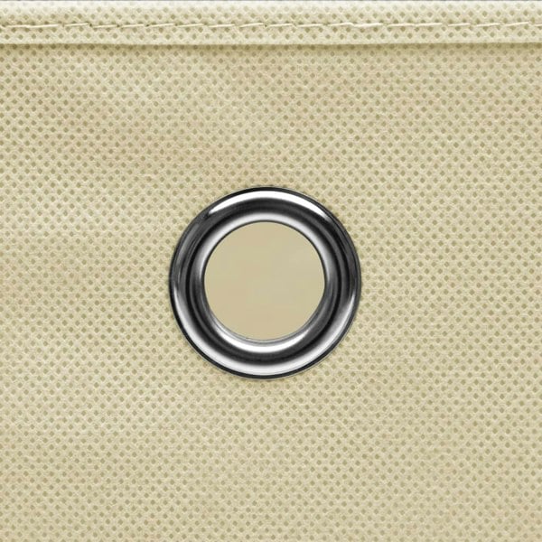Berkfield Storage Boxes with Covers 4 pcs 28x28x28 cm Cream