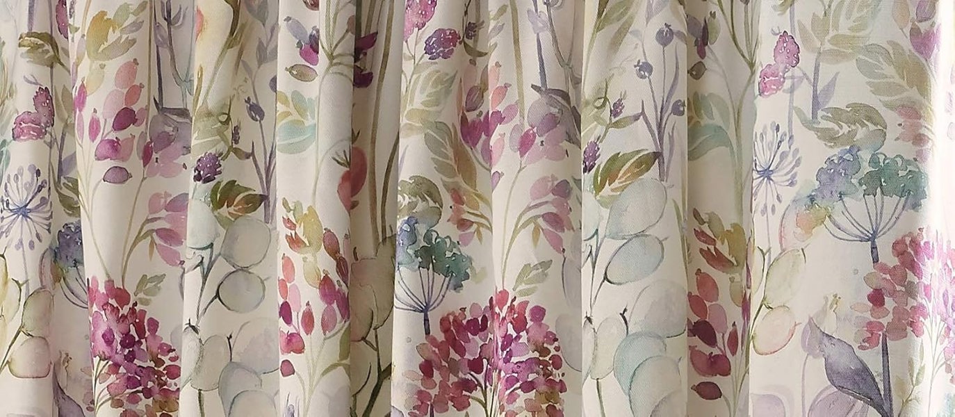 Voyage Maison Hedgerow Floral Pencil Pleat Curtains