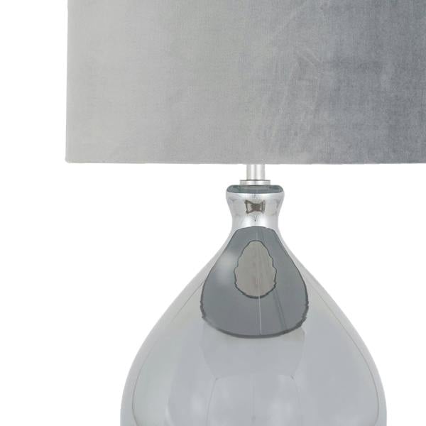 Pagazzi Lighting Cairo Grey & Mirror Glass Table Lamp