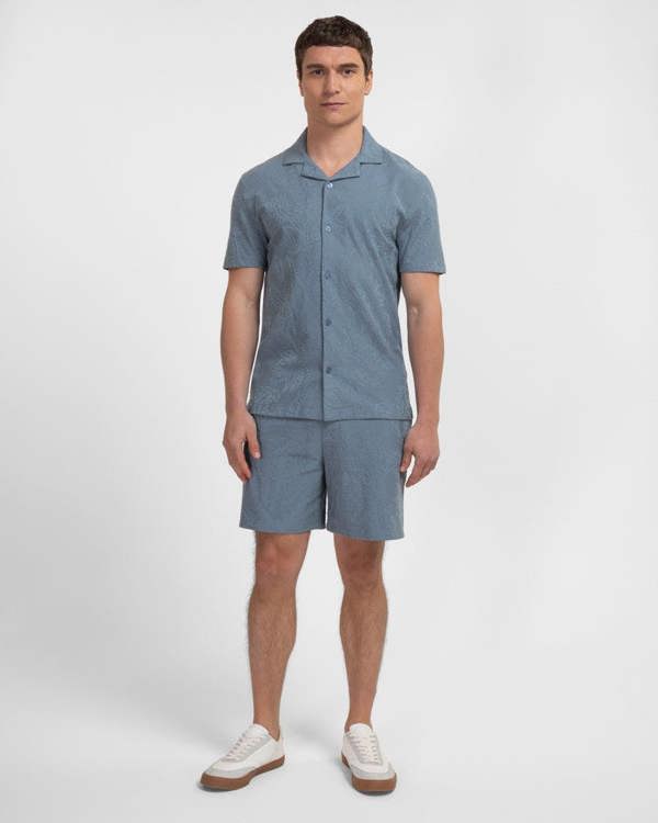 Steel & Jelly Kenton - Paisley Texture Jersey Shorts