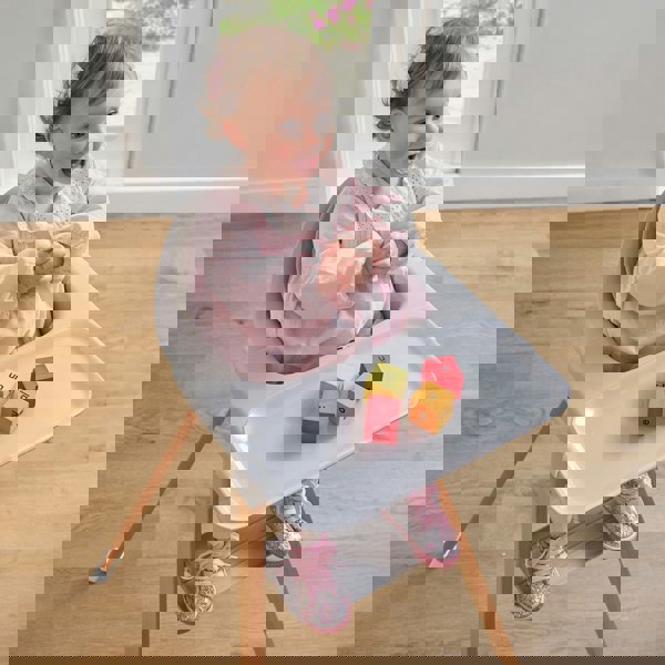 Liberty House Toys Kids High Chair – Grey and Beechwood