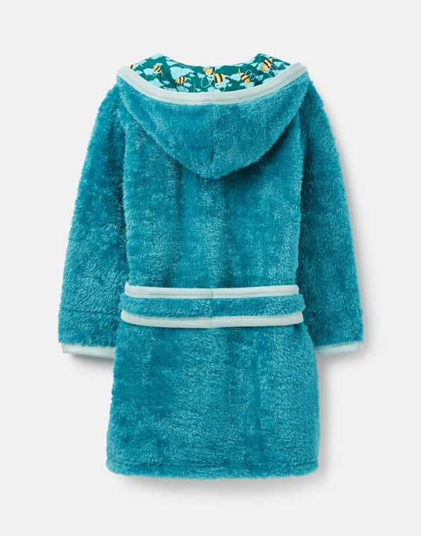 Luca and Rosa Busy Bees Blue Boys Fleece Dressing Gown