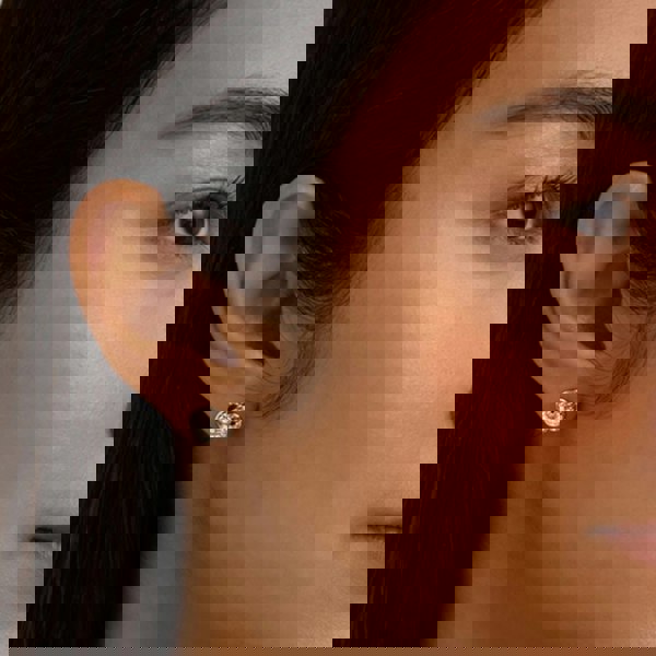 Ted Baker Florine Silver Tone Cubic Zirconia Flower Stud Earrings TBJ3848-01-02