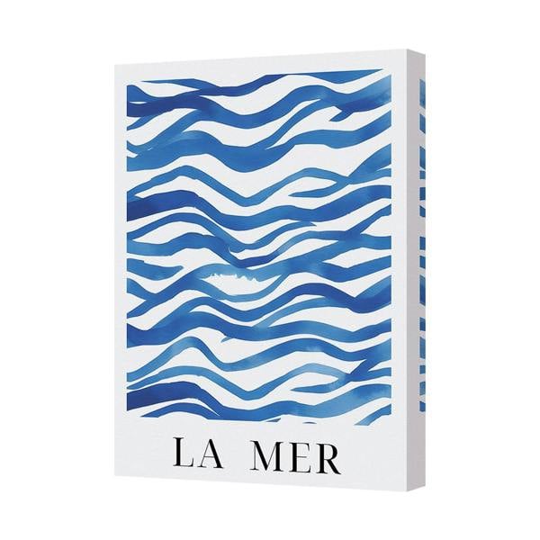 Benjamin Tate Design La Mer Blue Waves Canvas Wall Art Print Ocean Home Decor