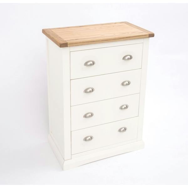Cabinet Bits Cosenza 4 Drawer Chest of Drawers Chrome Cup Handle