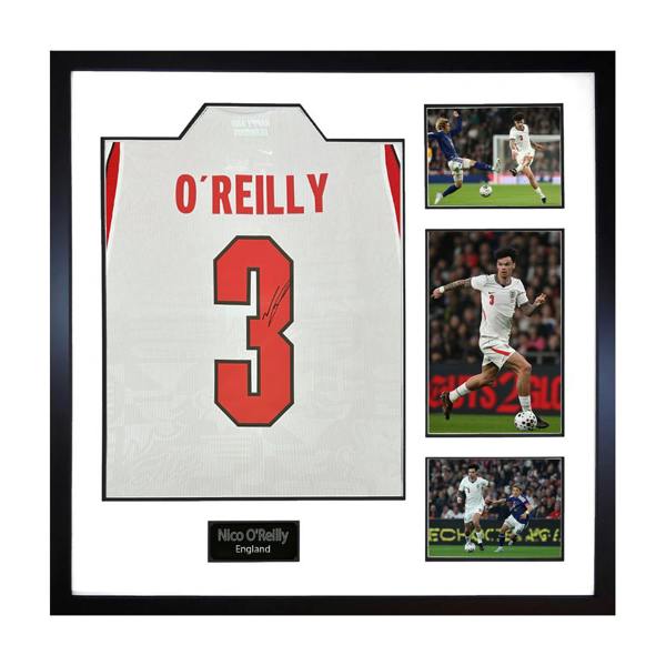 Nico O'Reilly Signed England Elite Frame