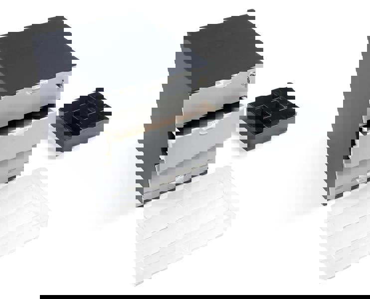 Durable COFFEE POINT Modular 4 Drawer Organiser Lockable Storage Box | Grey