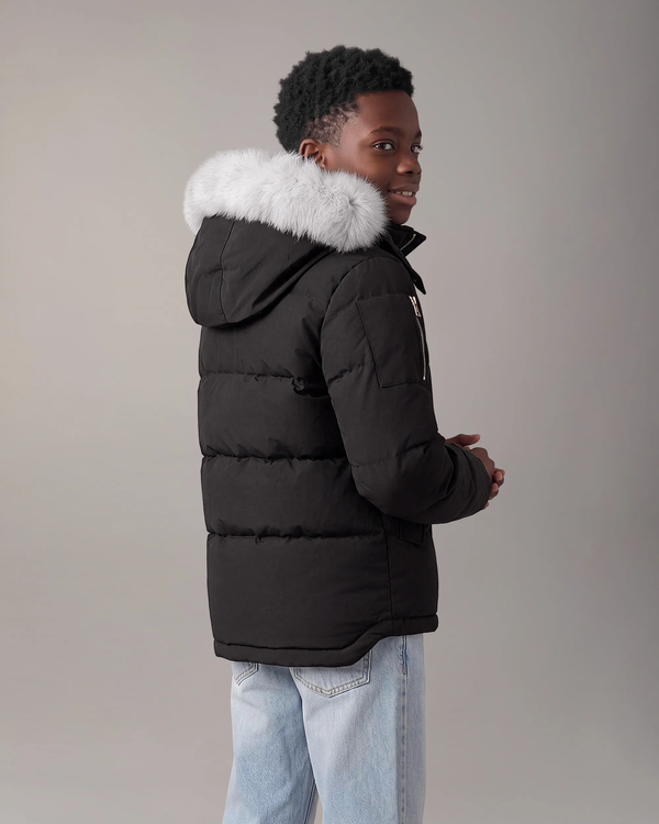 Moose Knuckles Kids 3Q Down Padded Puffer Jacket in Black