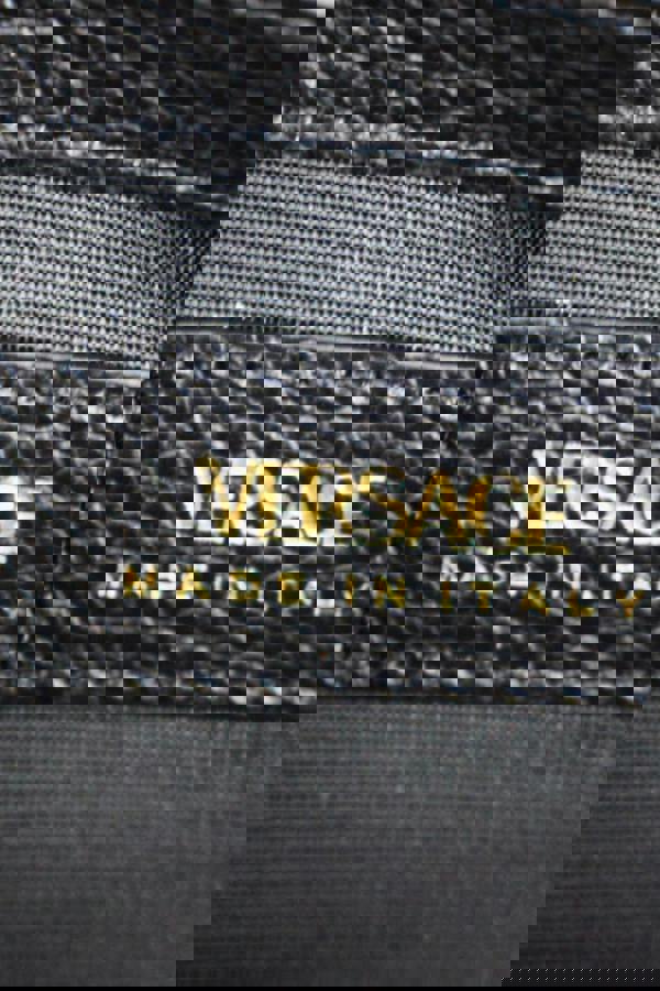 Versace Virtus Black Leather Long Wallet