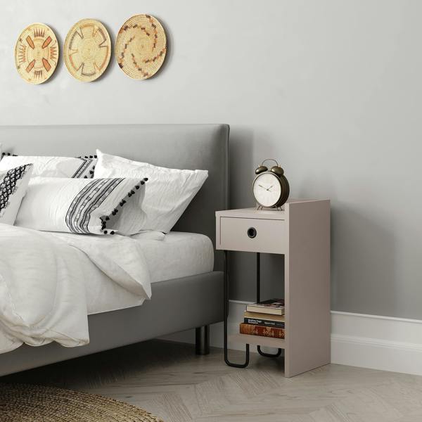 Decortie Sirius Modern Bedside Table Right Module Width 32cm