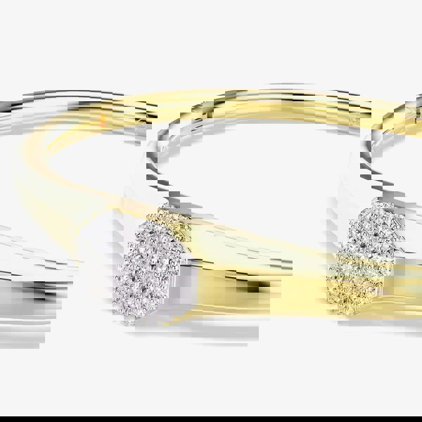 Swarovski Dextera Gold Tone Plated Round Cut Crystal Bangle 572459