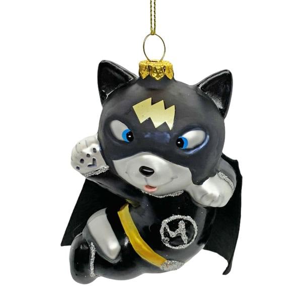 Ferncrest Trading Superhero Cat Hanging Christmas Bauble
