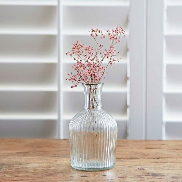 Paper High Rippled Glass Bottle Vase