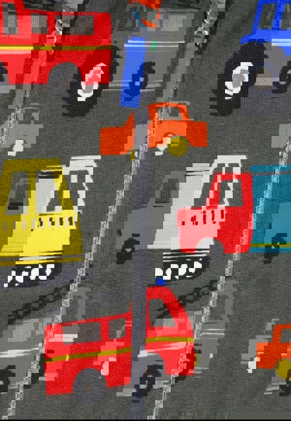 Organic Transport Print Hoodie - Toby Tiger