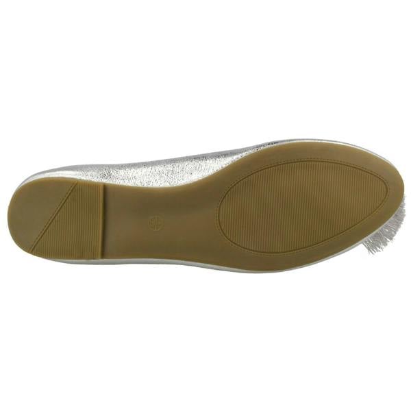 Spot On Ladies Spot On Flat Ballerinas With Tassel Bow Trim