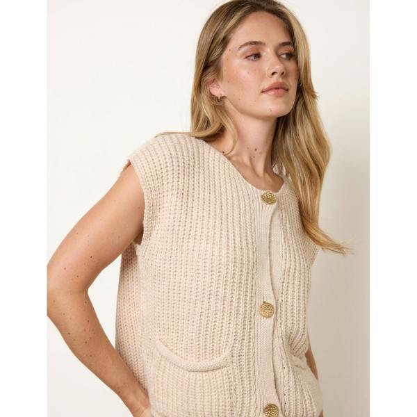 Blue Vanilla Two Pocket Knitted Waistcoat