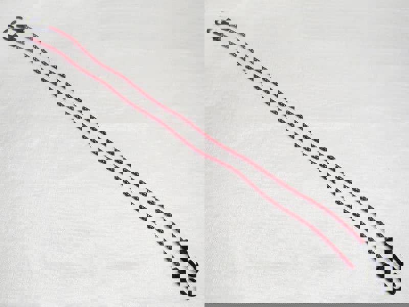 x2 8MM X 1000MM Red Shock Cord Assemblies With Plastic Hooks - Elastic Bungee Tie Down