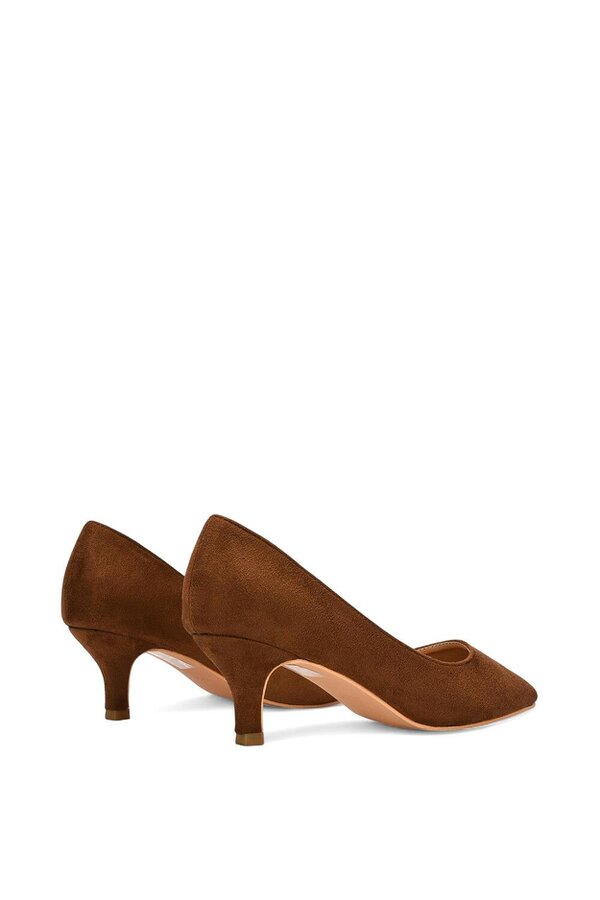 XY LONDON Pointed Toe Low Stiletto Kitten High Heel Court Shoes