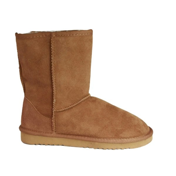 Eastern Counties Leather Women's Jodie Sheepskin Short Plain Boots - Chestnut
