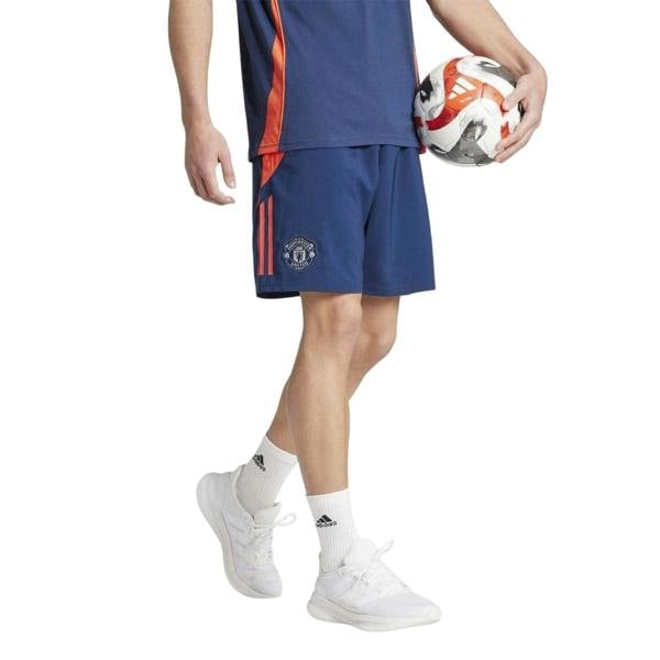 Adidas Mens Tiro 24 Manchester United FC Shorts - Indigo/Red - 