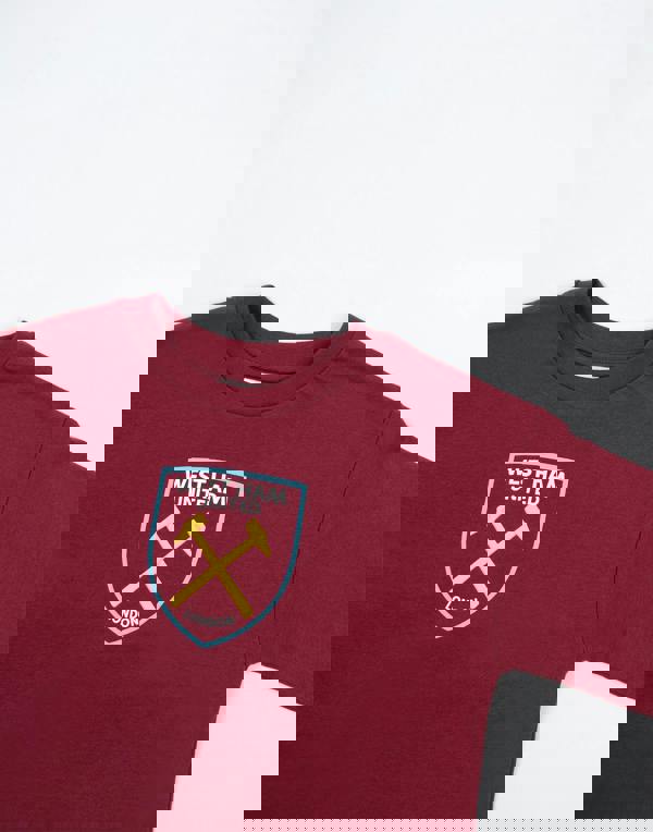 West Ham United Boys Red Logo Short Sleeve Long Leg Pyjama Set