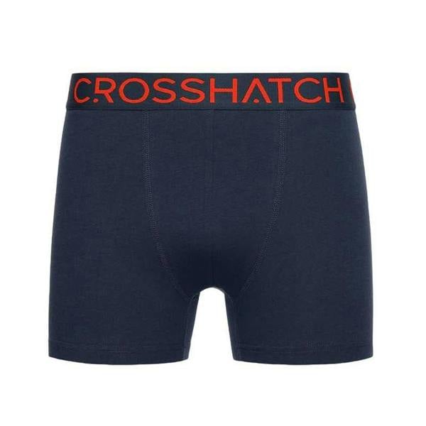 Crosshatch Mens Chasma Boxer Shorts (Pack of 5) - Navy - 