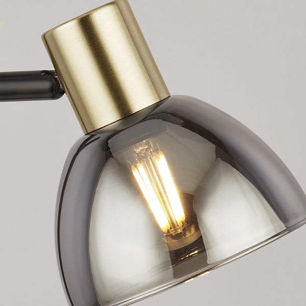 Pagazzi Lighting Elisa Plug In Smoked Glass Wall Light