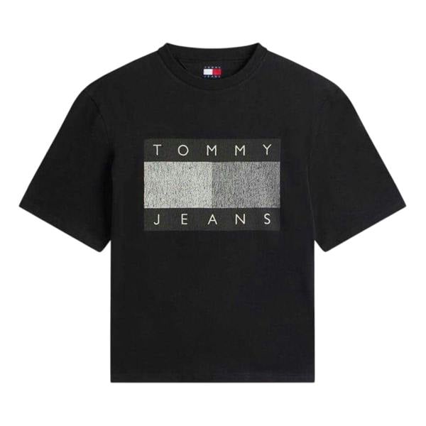 Tommy Jeans Mens Logo Jersey T-Shirt - Black - 