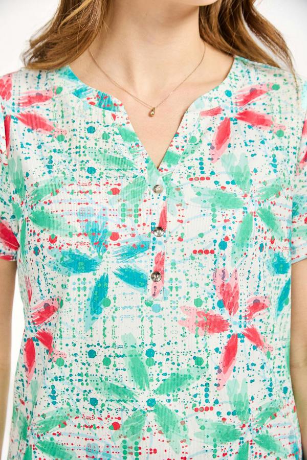 Mudflower Floral Splash Print Top