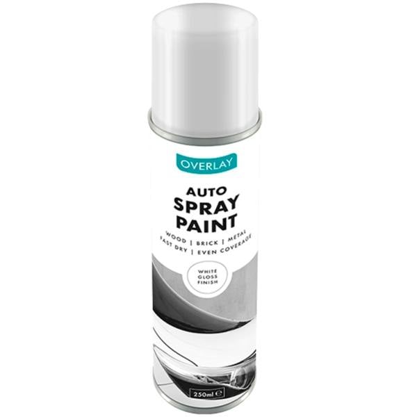 Overlay Gloss White Auto Professional Spray Paint 250ml