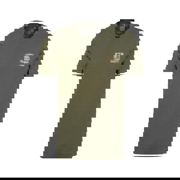 Mountain Warehouse Mens Badge Organic T-Shirt - Khaki Green - 