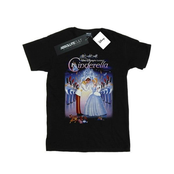 Disney Womens/Ladies Cinderella Collage Poster Cotton Boyfriend T-Shirt - Black