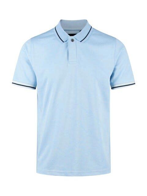 Luke 1977 LUKE1977 Saxon textured Polo Shirt - Sky Blue