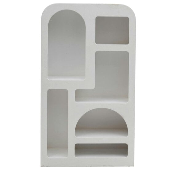 Wyld Haus Atlanta White Abstract Shelving Display Unit with Open Storage