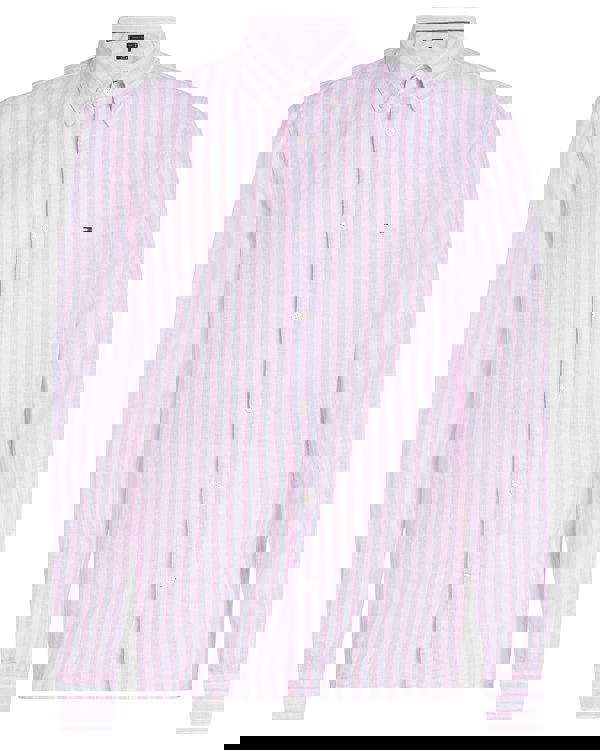 Tommy Hilfiger Tommy Hilfiger Lined Essential Long Sleeve Striped Mens Shirt