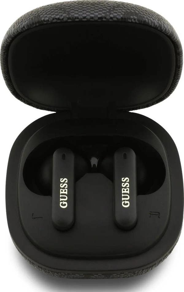 Guess 4G Classic Metal Logo TWS ENC Earphones Black - GUTWST3P4EGK