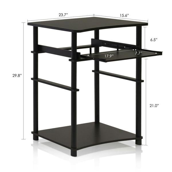 WALPLUS Premium Desk | Home Laptop Notebook Computer Desk, Espresso/Black for Smart Space Utilization