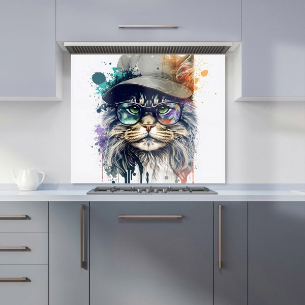 Warren Reed - Designer Maine Coon Cat Splashart Kitchen Splashback