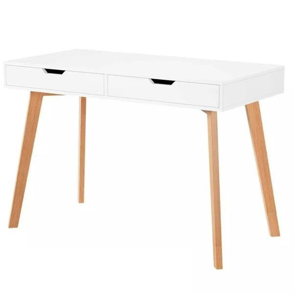 Gr8 Home Wooden Computer Desk Dressing Table Home Office Study Bedroom With Drawers White